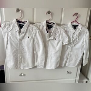 Girls Ralph Lauren White Collared Shirts - 5T